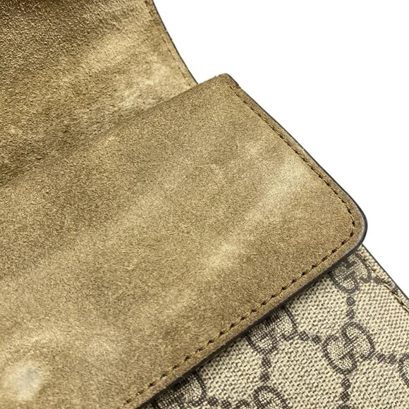 Auth GUCCI Dionysus /GG Supreme 421970 Beige Ebony PVC Suede Shoulder Bag - Picture 14 of 16